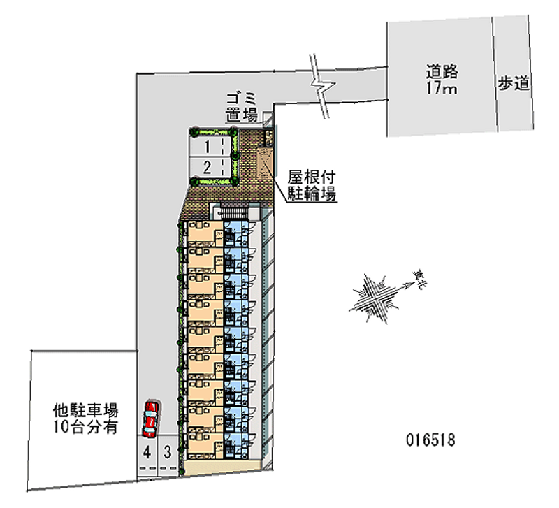 レオパレスライラック 月極駐車場