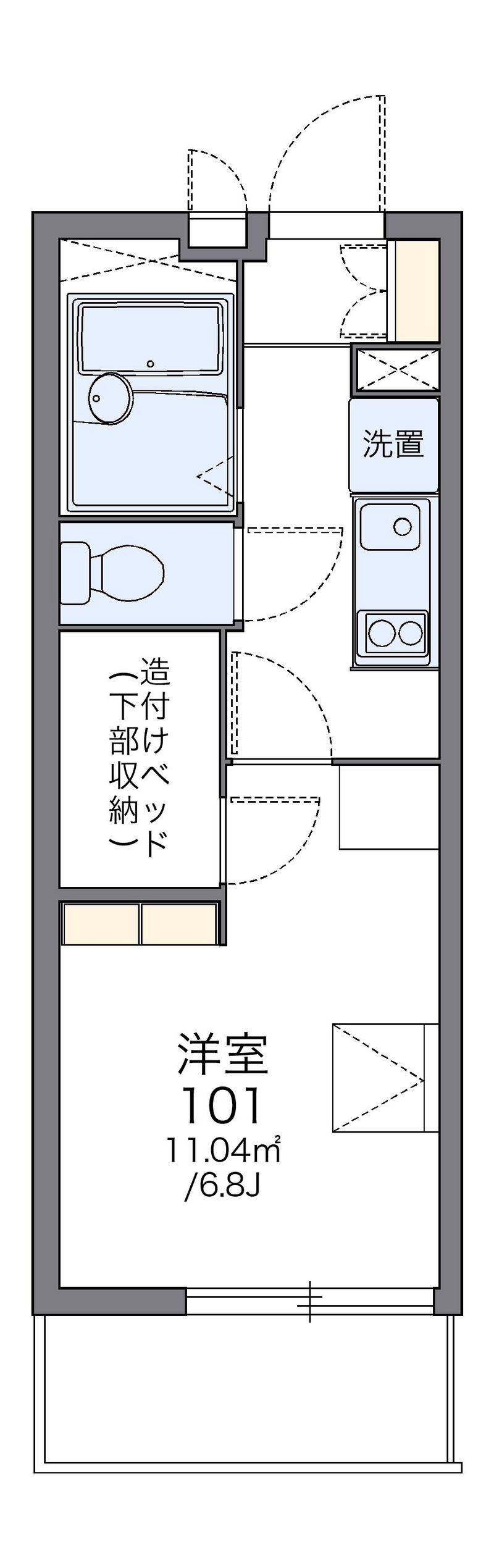 レオパレスドエルシンヤマ 間取図