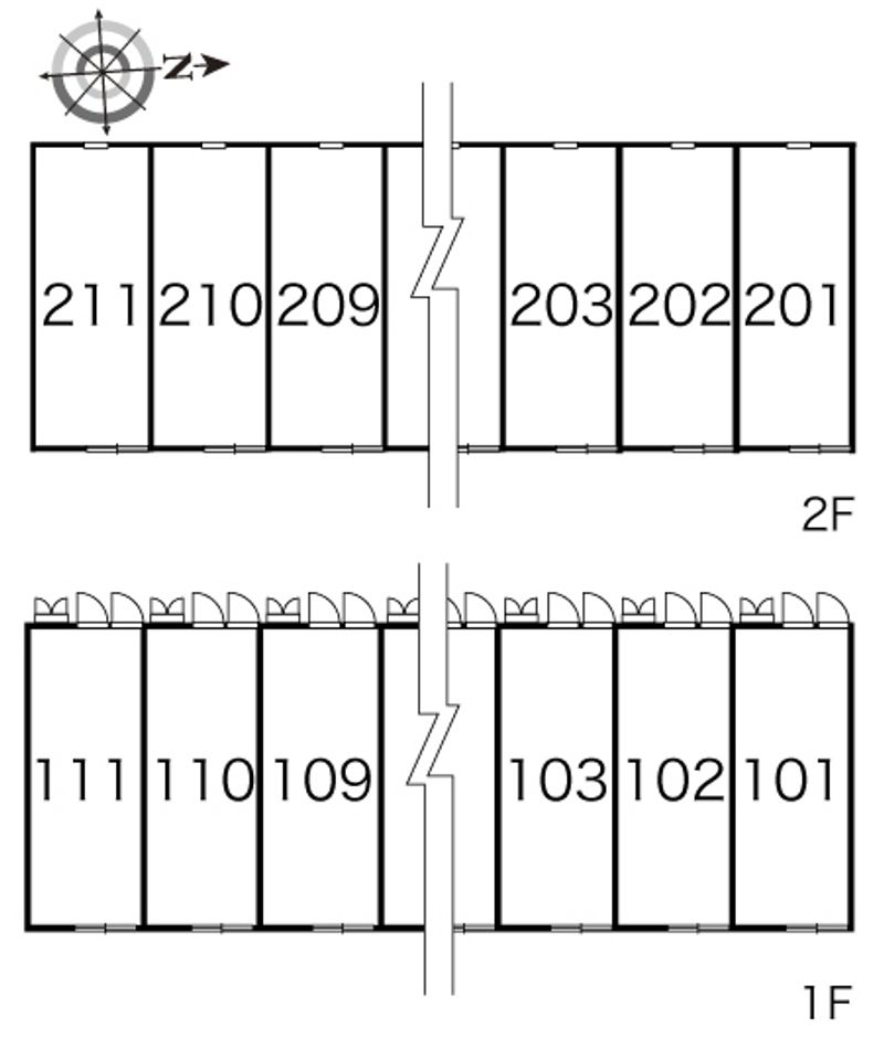 レオパレスびーんず 間取配置図