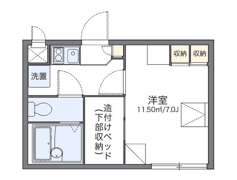 レオパレス文京 間取図