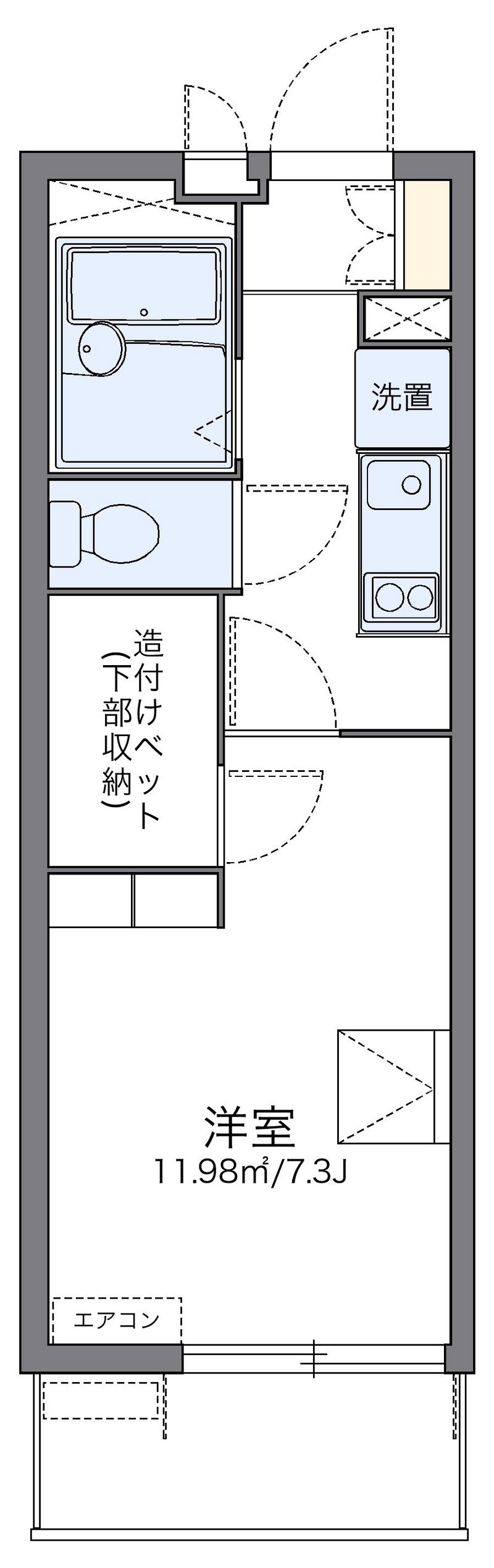 レオパレス暁 間取図