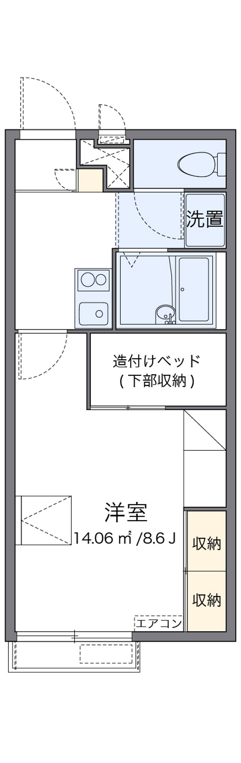 レオパレス平窪 間取図