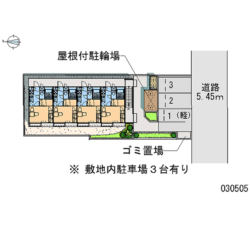 レオパレス鶴田 区画図