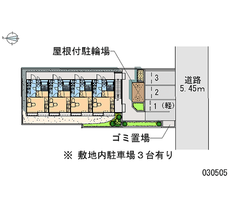 レオパレス鶴田 月極駐車場