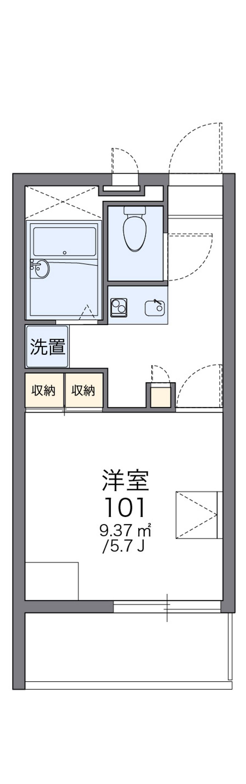 レオパレス花上 間取図