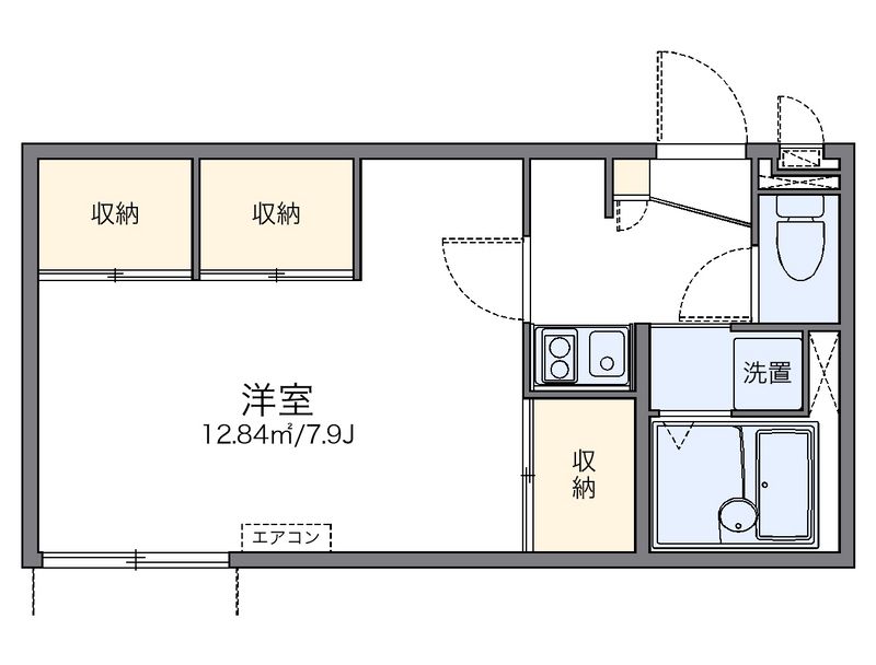 レオパレスディス　ポレール 間取図