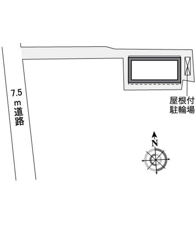 レオパレスグリーンサイト　Ｂ棟 配置図