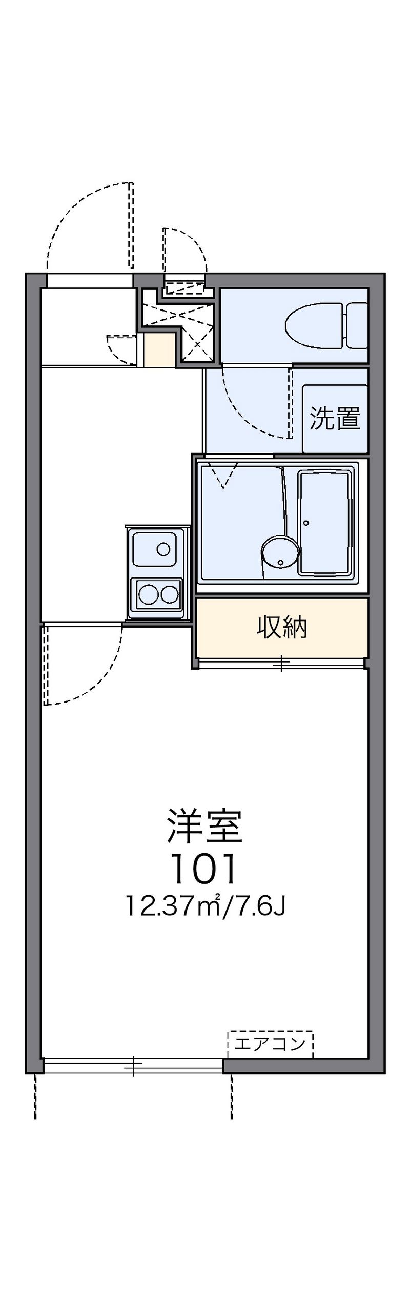 レオパレスリバーサイドパレス 間取図