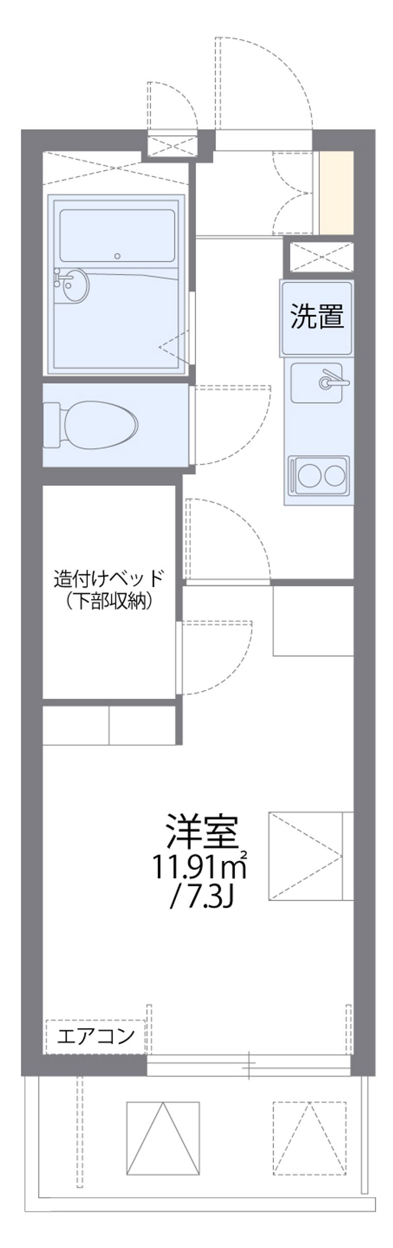 レオパレス南一番 間取図