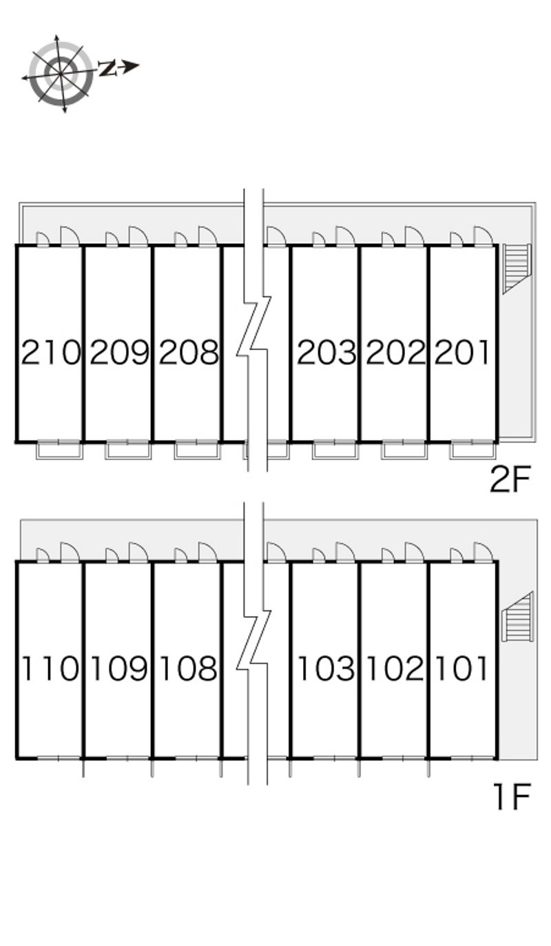 レオパレス今古賀 間取配置図