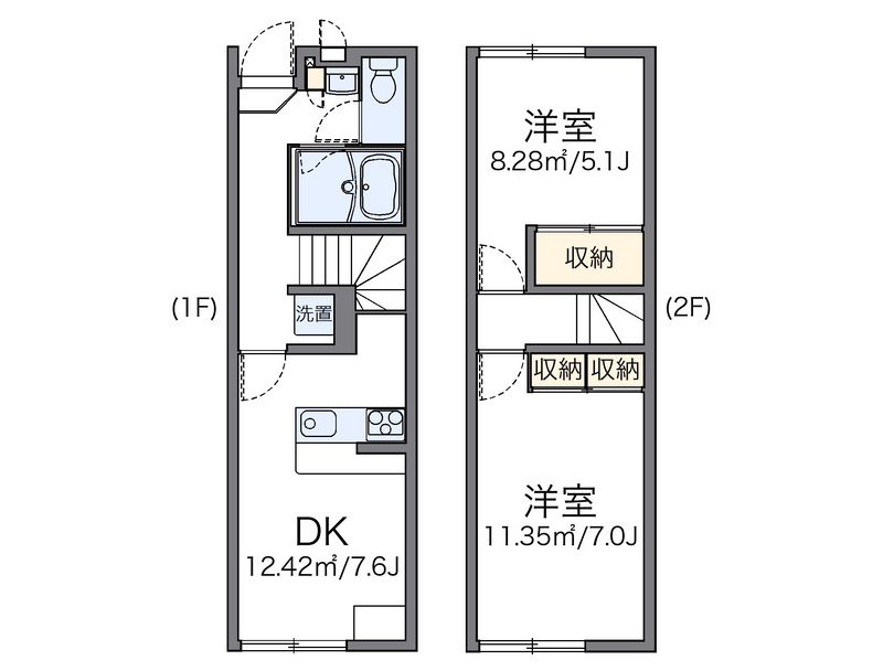 レオパレス木上Ⅱ 間取図