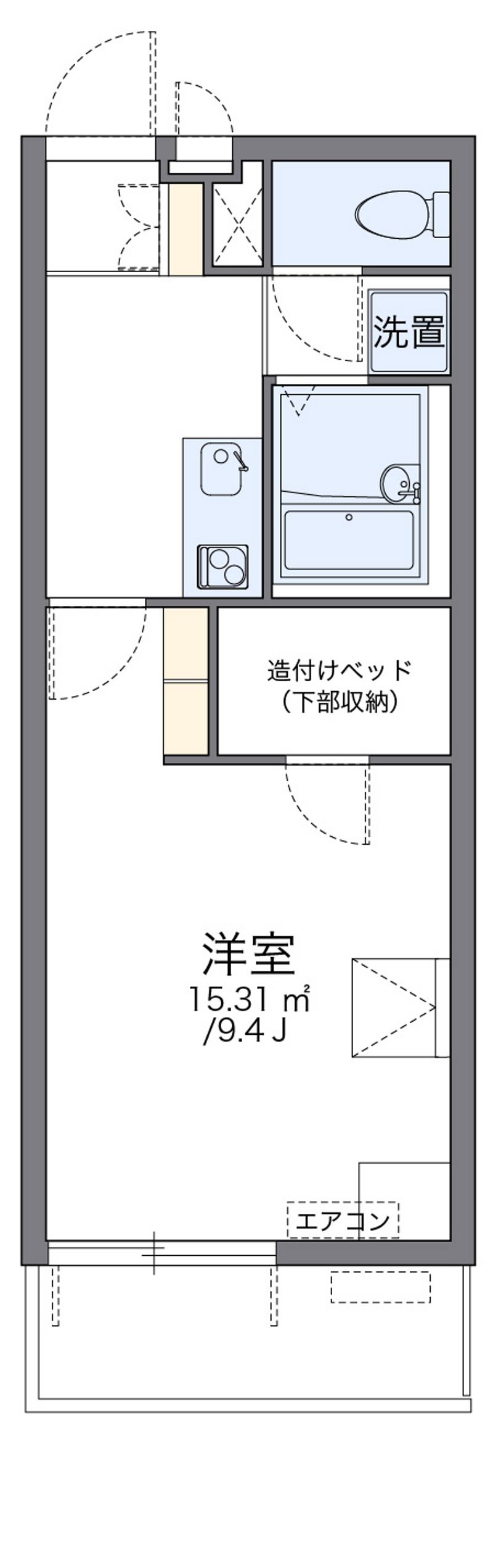 レオパレス太子堂 間取図