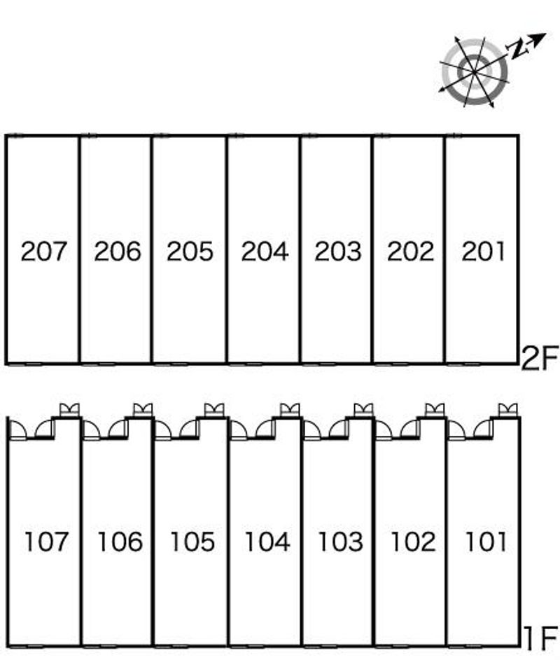 レオパレスシーサイドパルⅡ 間取配置図