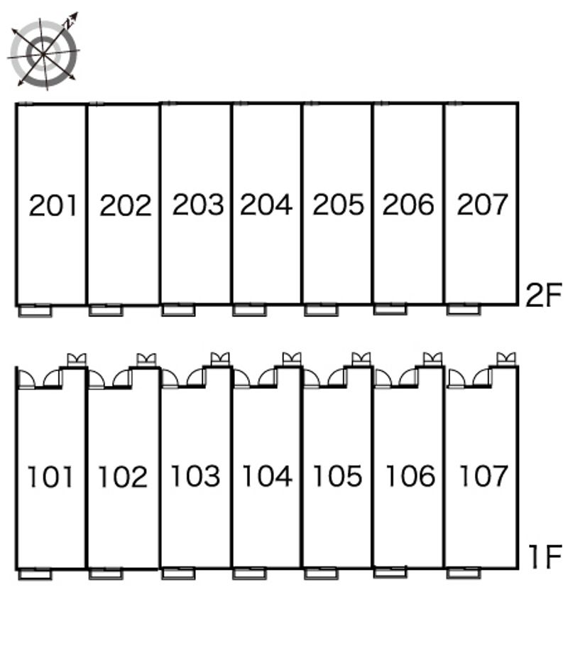 レオパレスユーダイ 間取配置図