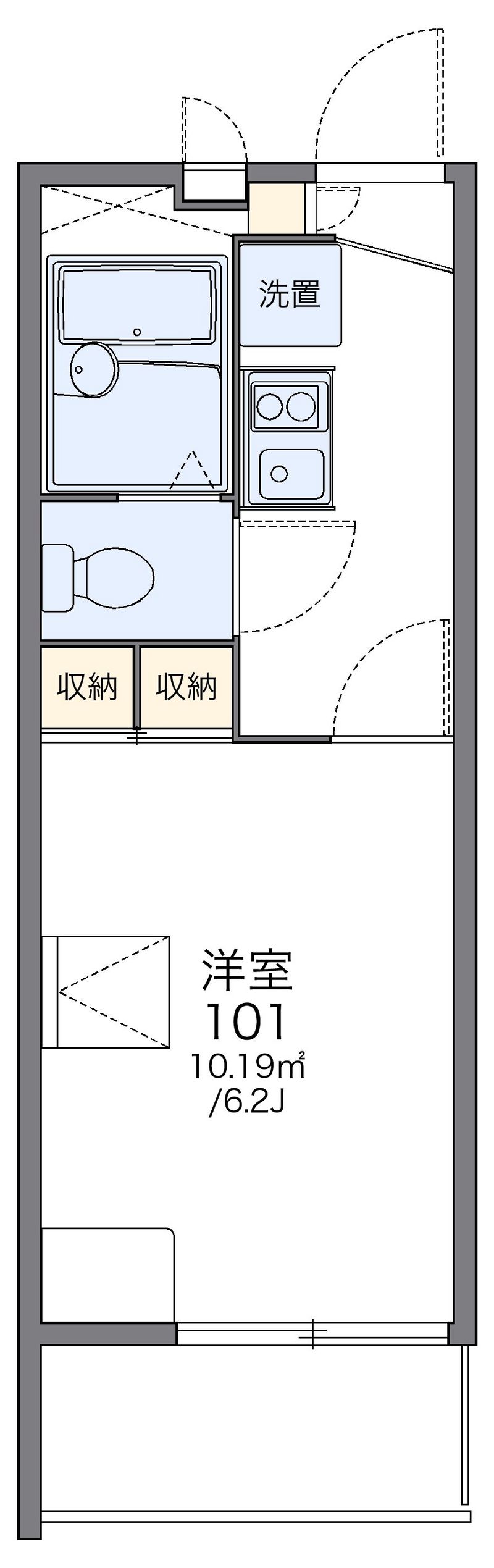 レオパレスニュー千葉ハイツ　Ｂ 間取図