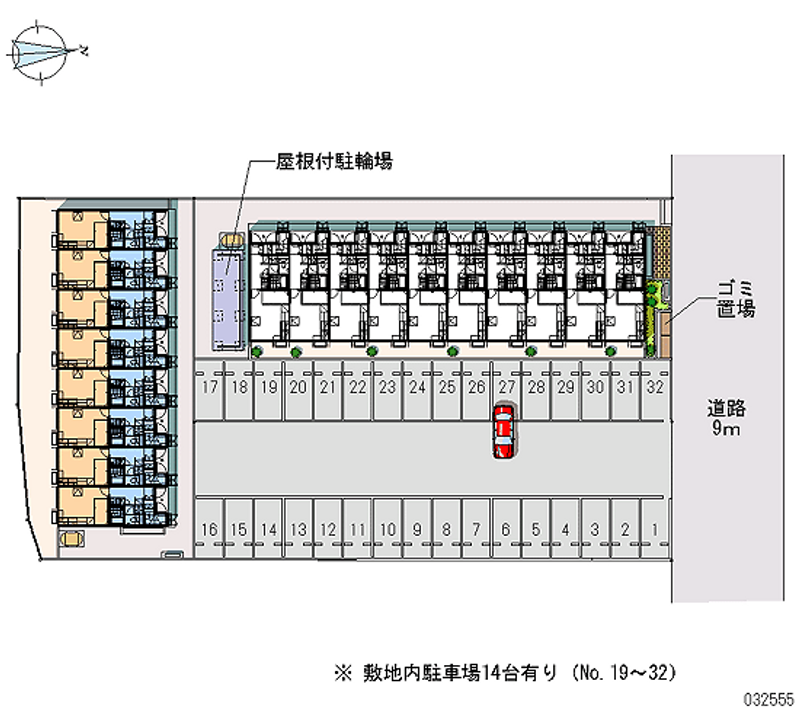 レオパレスブルーウォーターＢ 月極駐車場