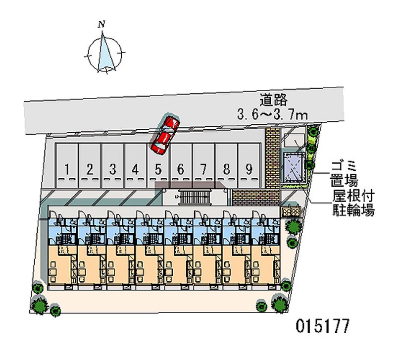 レオパレスグローリー 月極駐車場