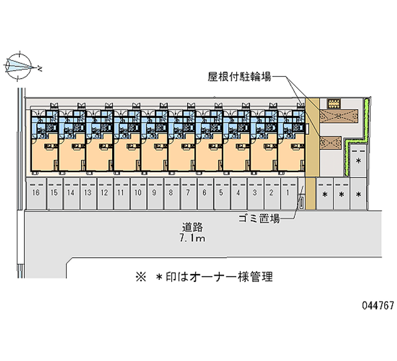 44767 bãi đậu xe hàng tháng