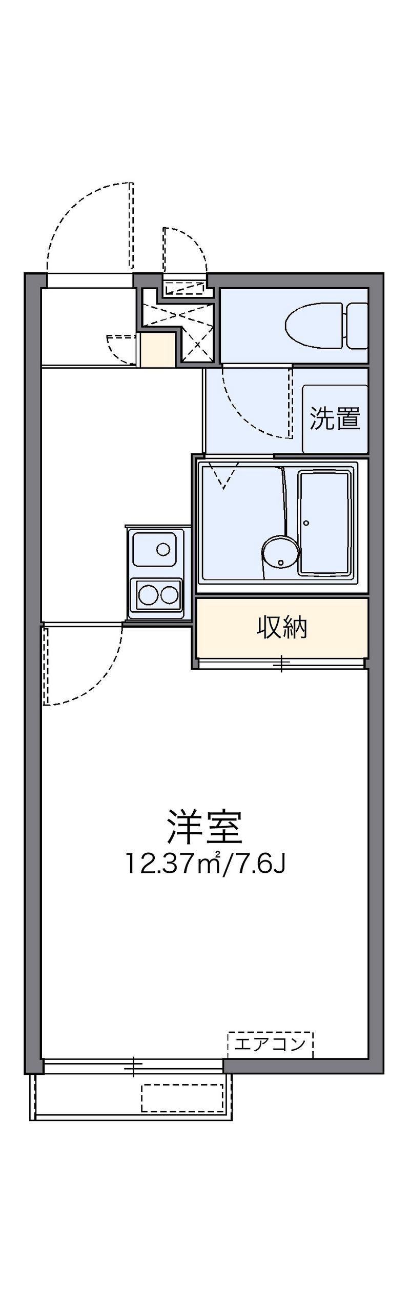 レオパレス平野 間取図