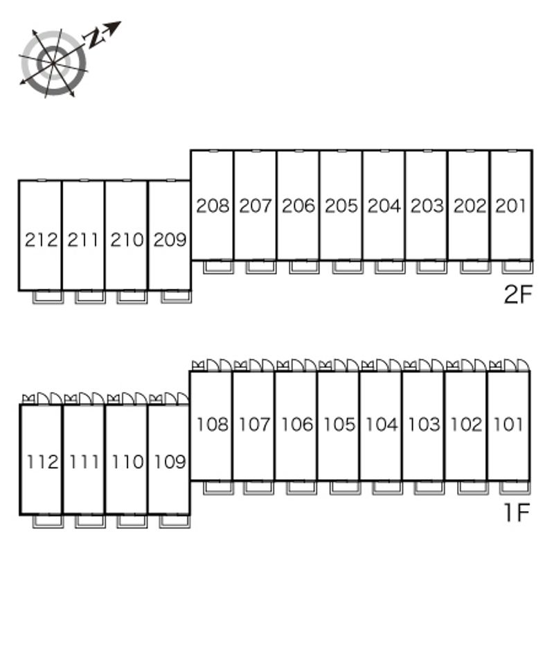 レオパレスＫＩＮＯＭＯＴＯ 間取り配置図
