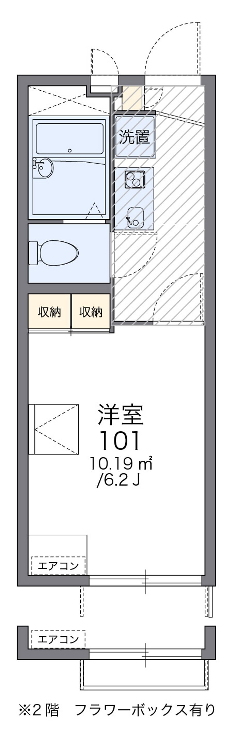 レオパレス横浜白根町 間取図