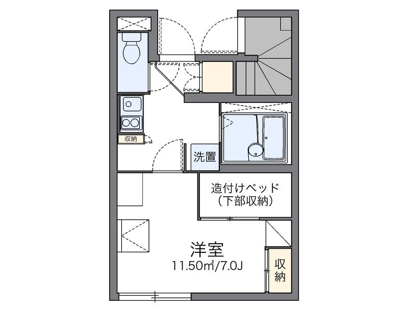 レオパレスくらち 間取図