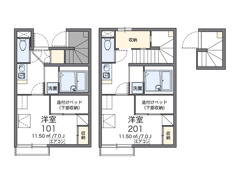 レオパレス岡津 間取図