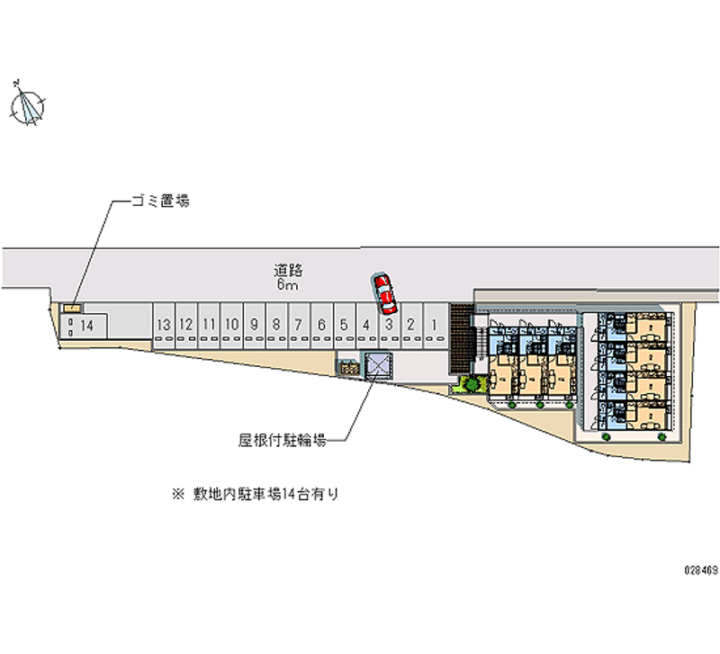 レオパレスディアコート中野 月極駐車場