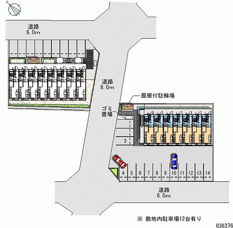 レオパレス三ヶ根Ｂ 月極駐車場