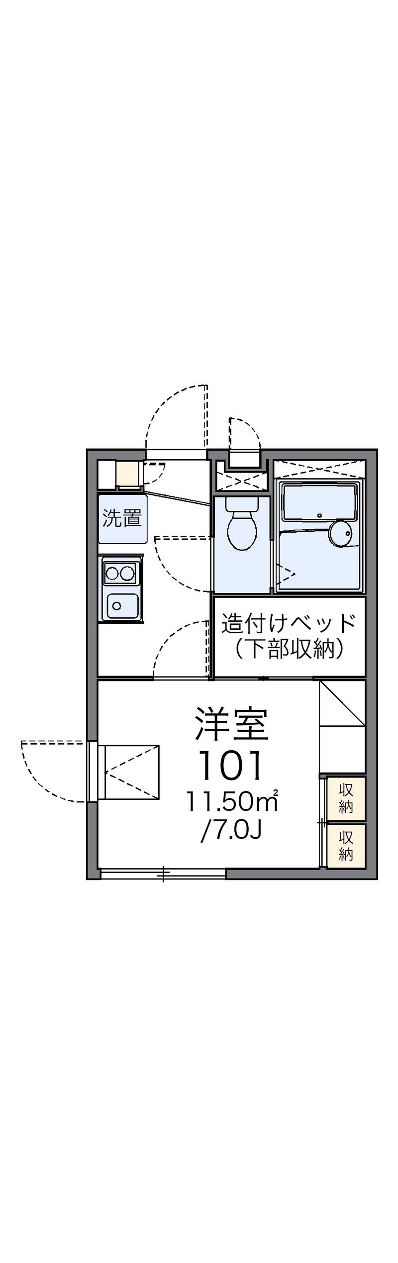 レオパレスＦＵＪＩＴＡ 間取図