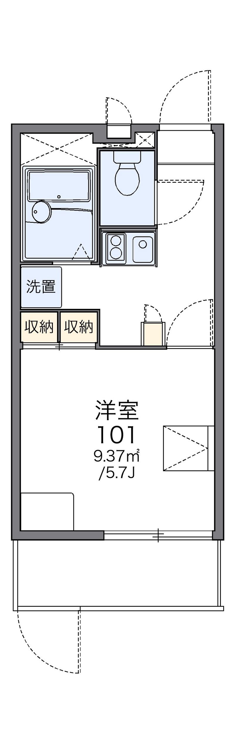 レオパレスエル　カルチェ 間取図
