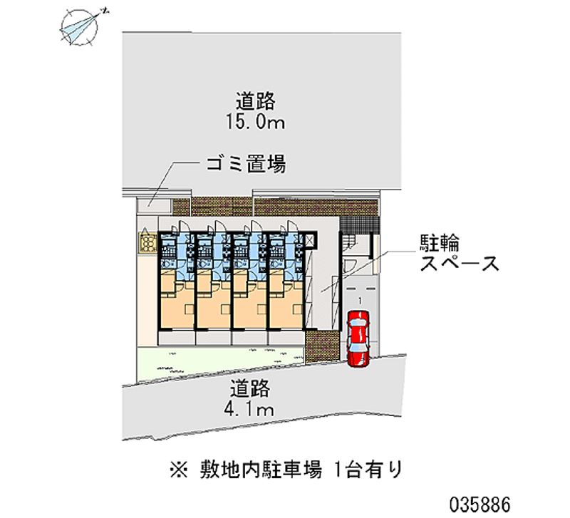 レオパレス風花 月極駐車場