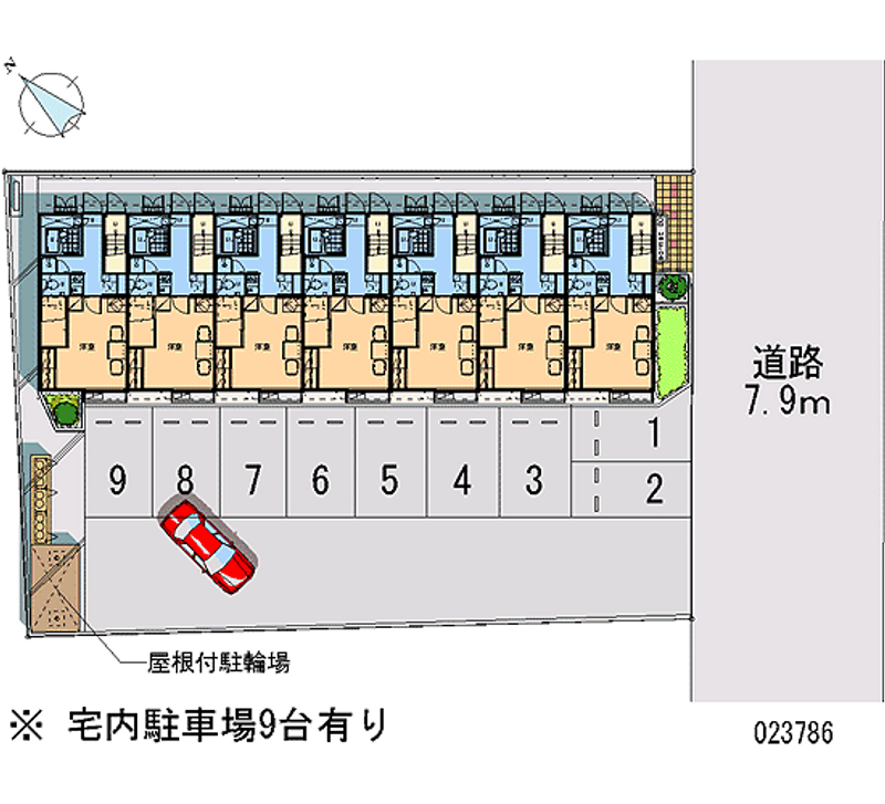 レオパレスワンリバー 月極駐車場