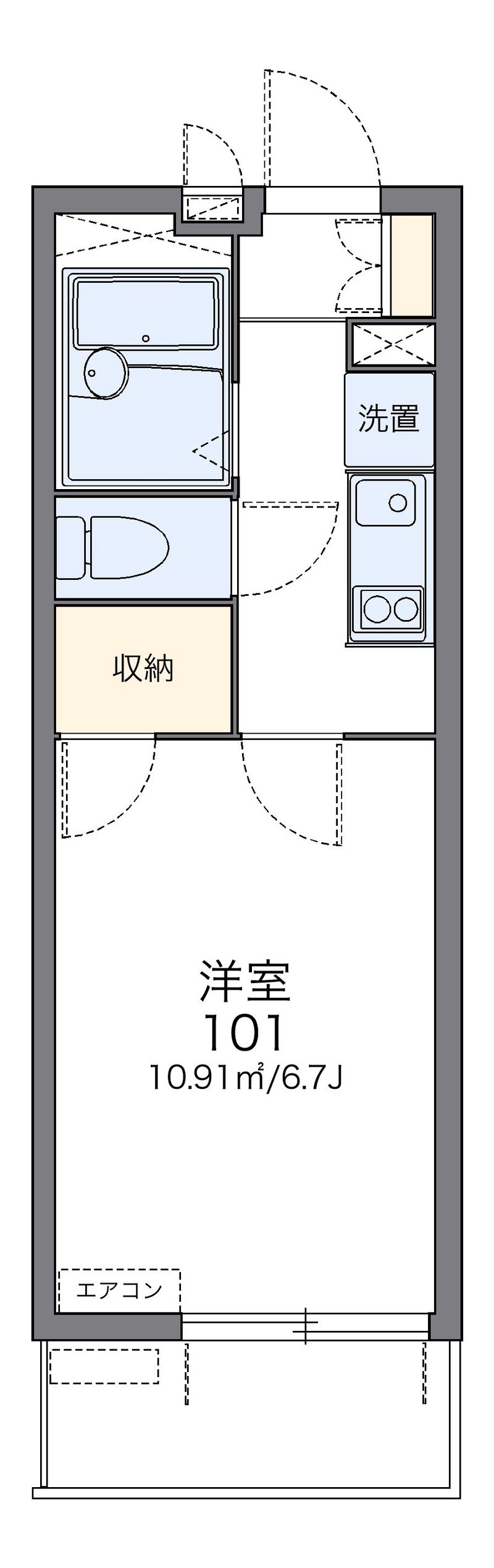 レオパレスアーバン国立 間取図