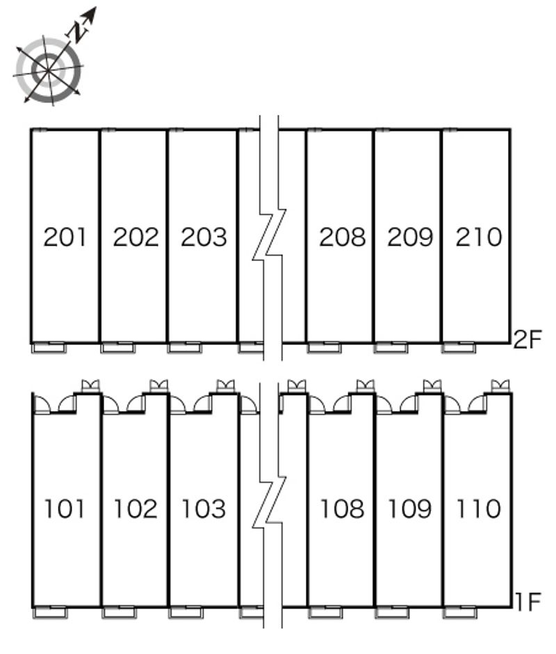 レオパレスアイⅡ 間取配置図