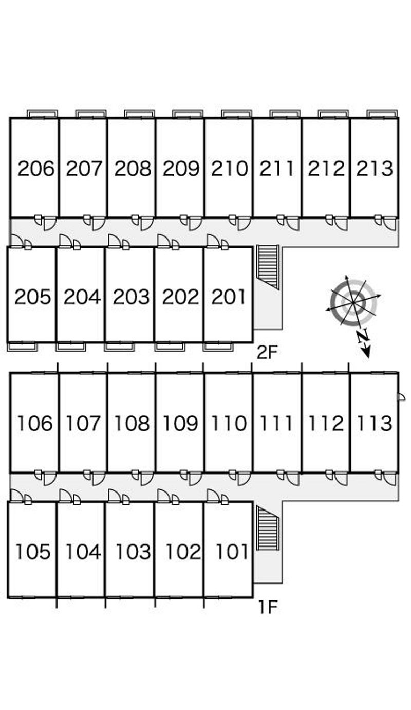 レオパレスグランデⅦ 間取配置図