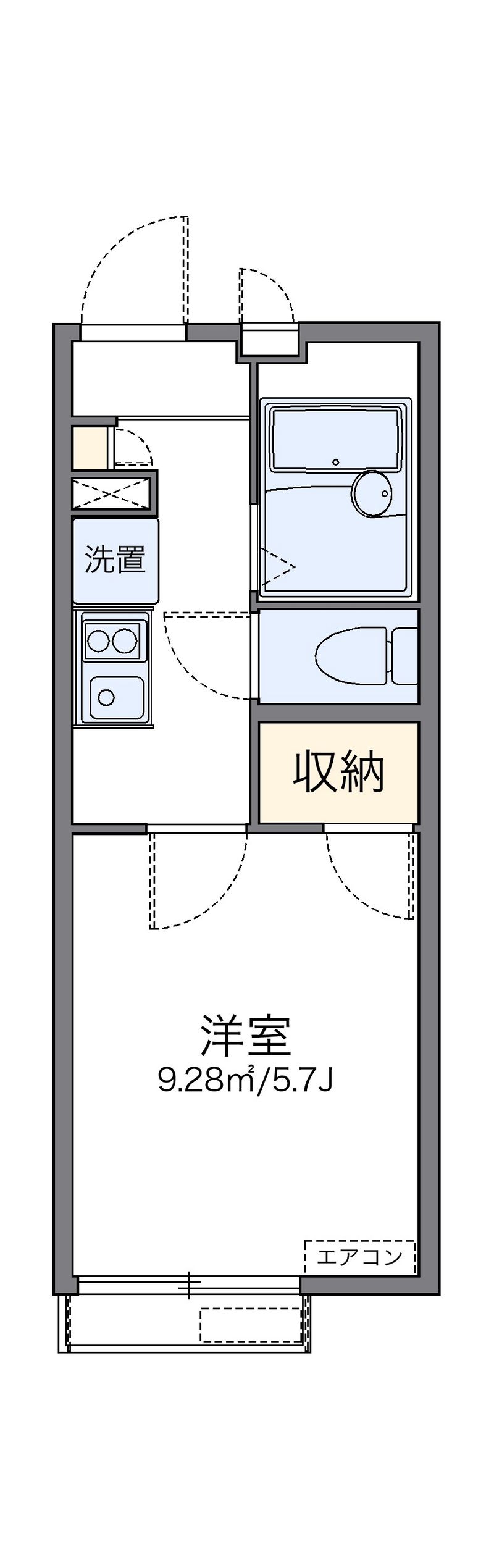 レオパレスウィステリア　Ⅰ 間取図