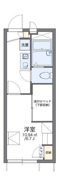 レオパレス茶山 間取り図