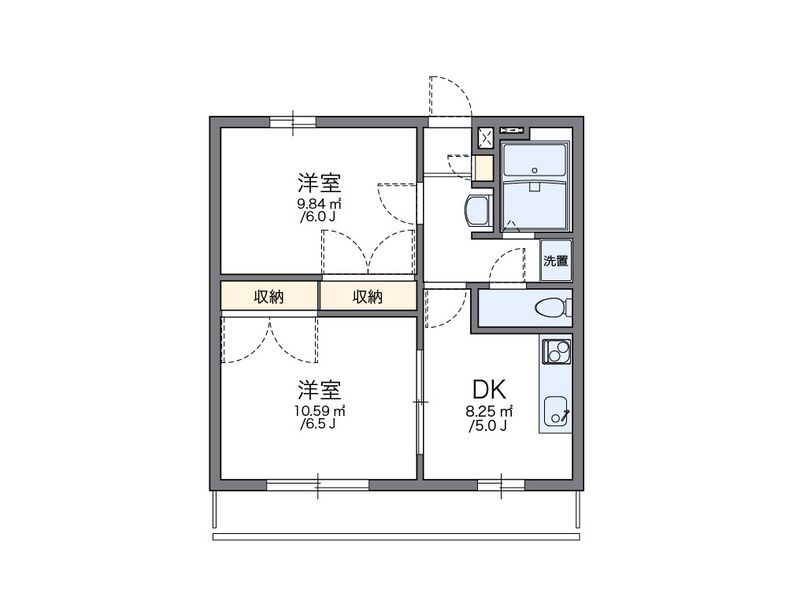 レオパレスＯＺ−３ 間取図
