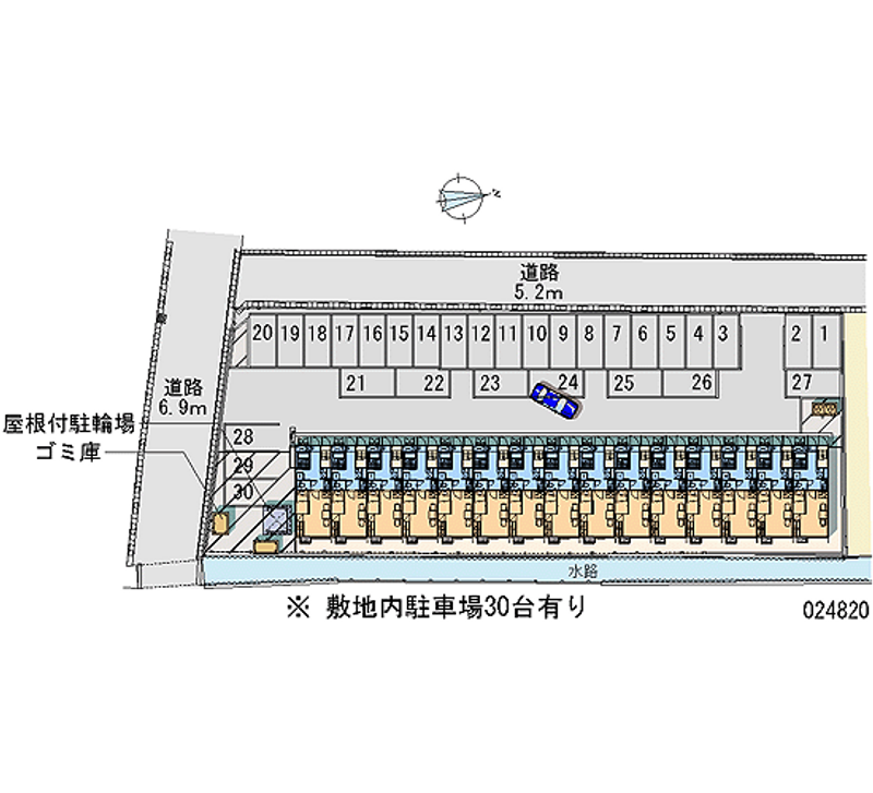 レオパレス新城 月極駐車場