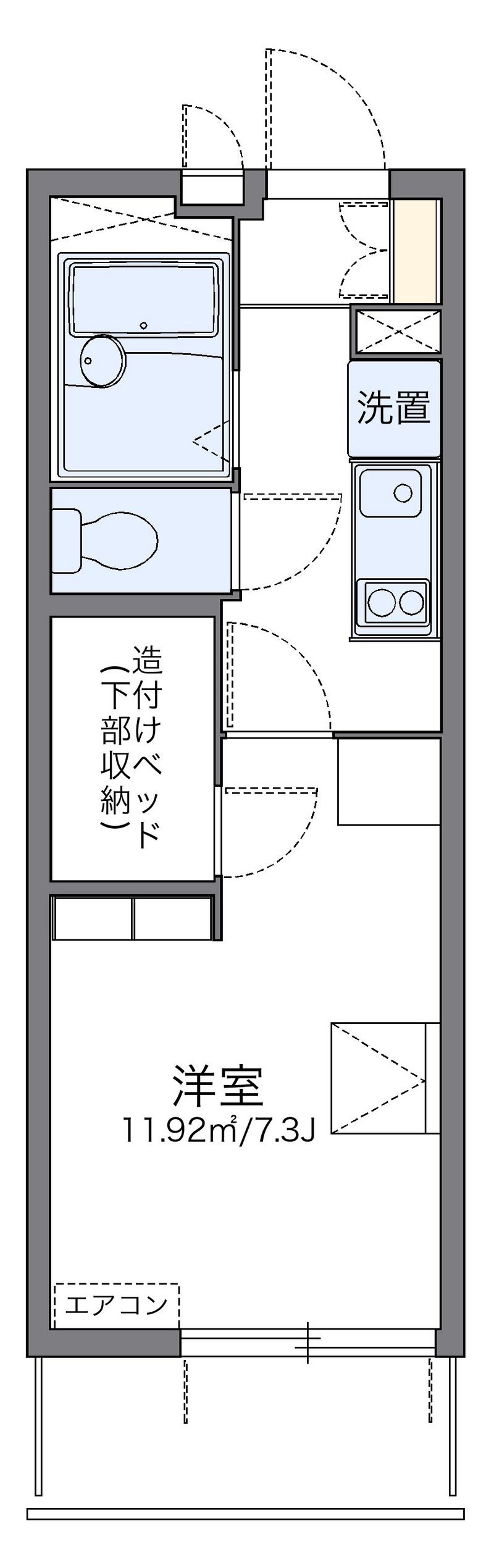 レオパレス入江 間取図