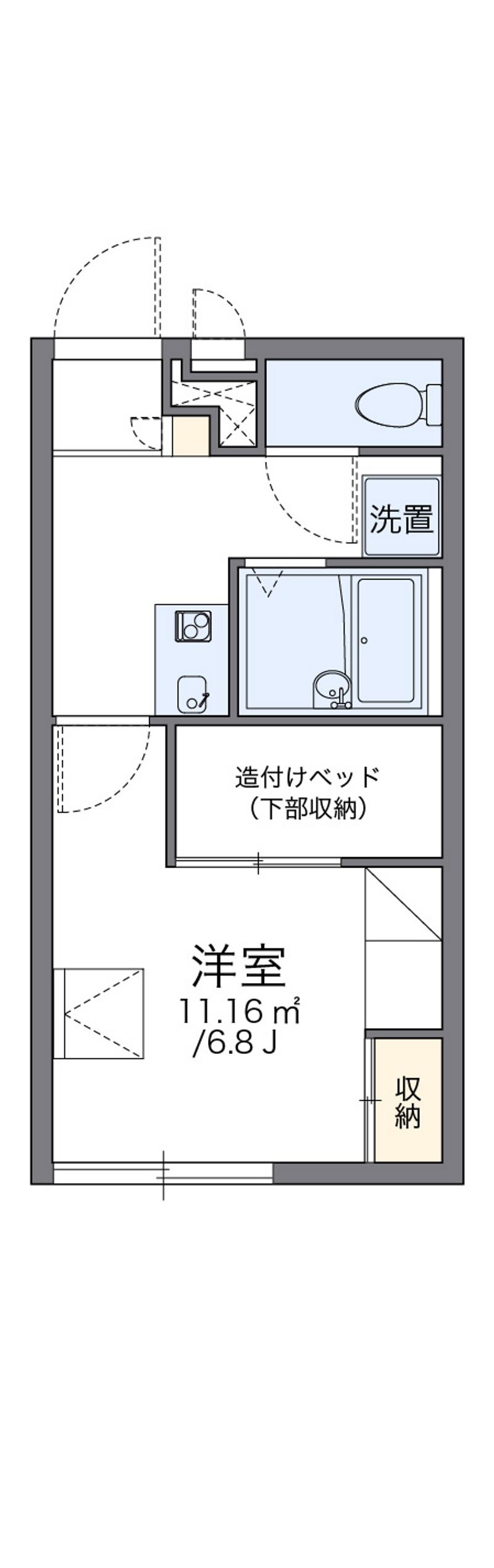 レオパレスフィオローナ 間取図