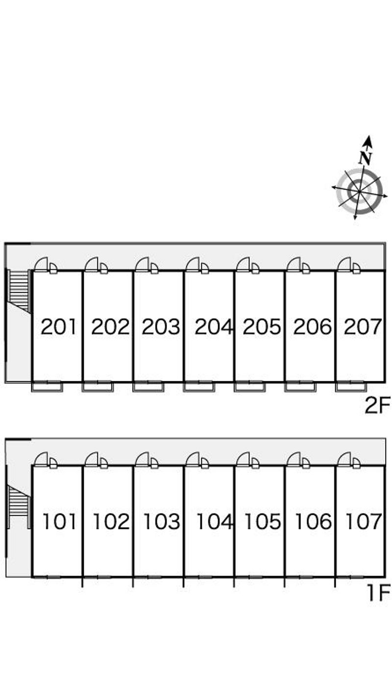 レオパレスコレクトドゥーⅡ 間取配置図