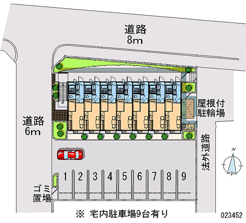 レオパレス谷上 月極駐車場