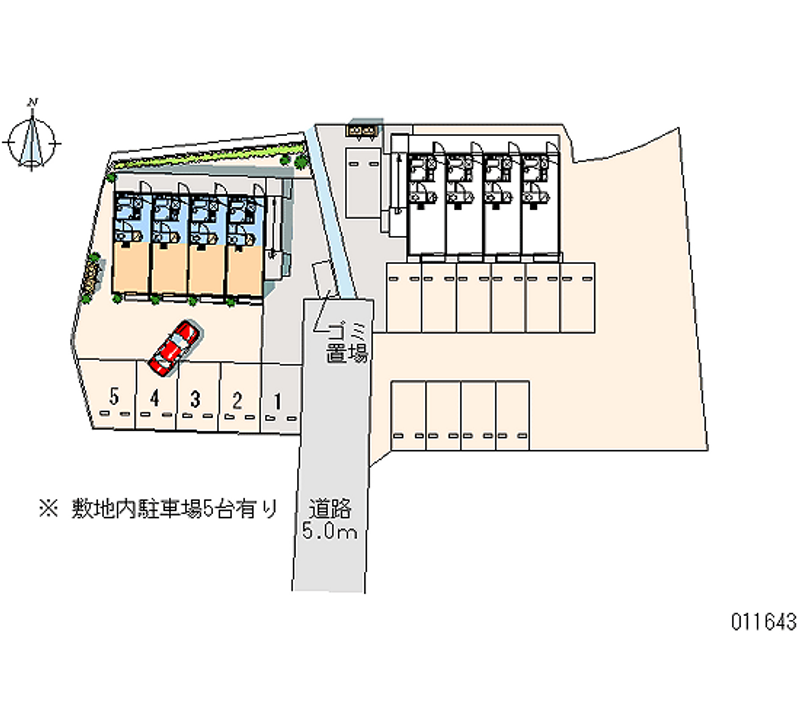 レオパレス中田Ⅰ 区画図