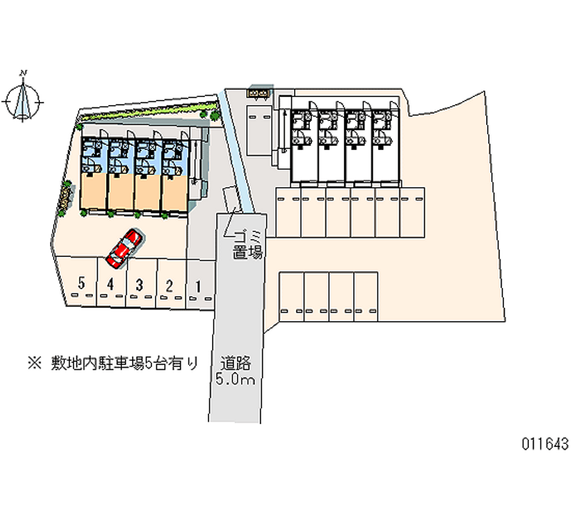 レオパレス中田Ⅰ 月極駐車場