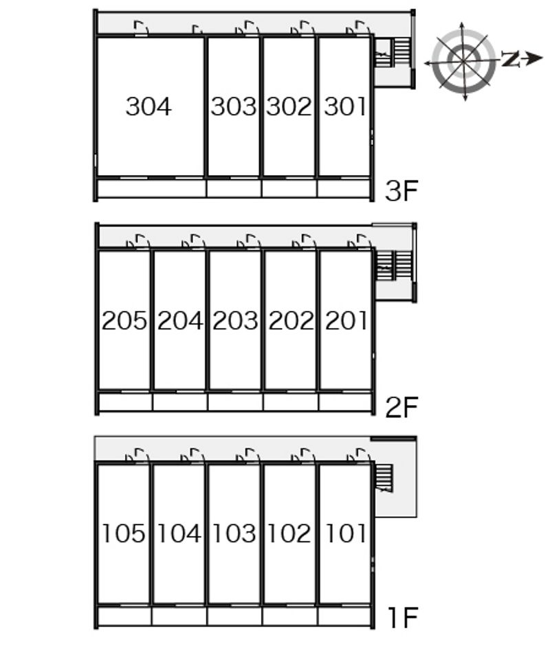 クレイノラポステ一ツ家 間取り配置図