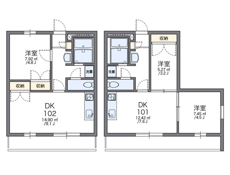 レオパレスアクシスＡ 間取図