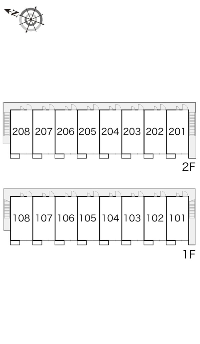 レオパレスアムールＢ 間取り配置図