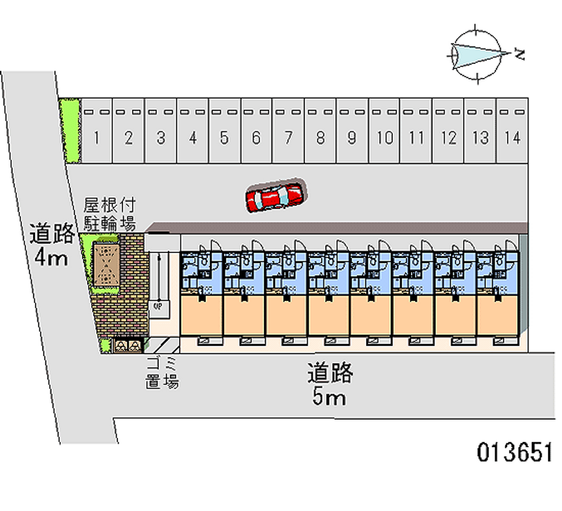 13651 Monthly parking lot